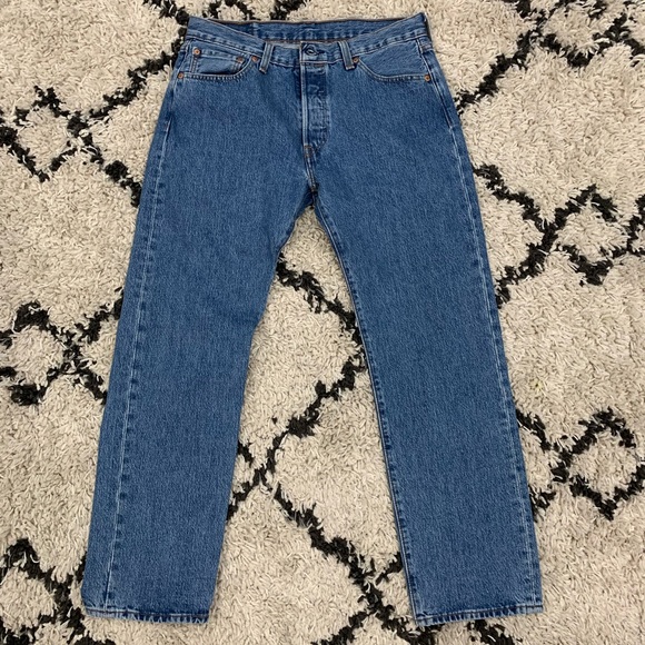 Original Levis 501 Button Fly Denim Jeans - Picture 5 of 9